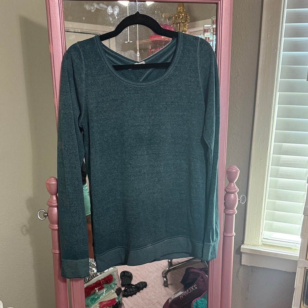 Threads 4 Thought Space Turquoise Criss Cross Back Top